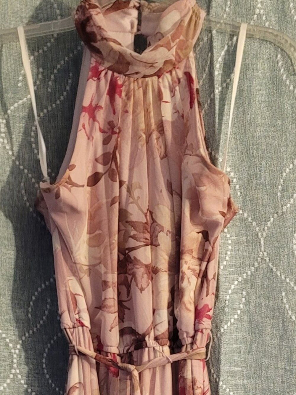 Pink/Purple Halter Floral Dress